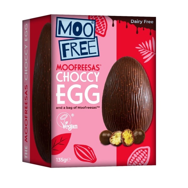 Moo Free Dairy Free & Vegan Moofreesas Easter Egg with Bag of Moofreesas (135g)